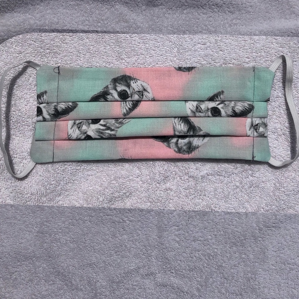 Tie Dye Cat Face Mask